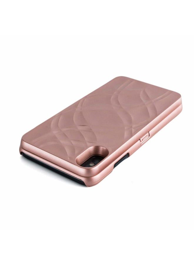 W7ETBEN iPhone Xs Max Case,Hidden Back Mirror Wallet Case with Stand Feature and Card Holder for Apple iPhone Xs MAX 6.5" (Rose Gold) - Image 5