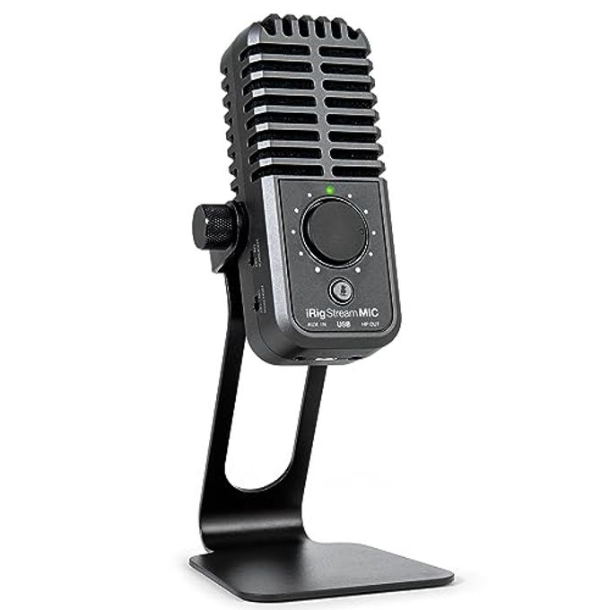 IK Multimedia Irig Stream Mic Usb Condenser Microphone With Integrated Audio Interfacepodcast, Gaming For Pc, Streaming Plus Audio Mixer - Image 1