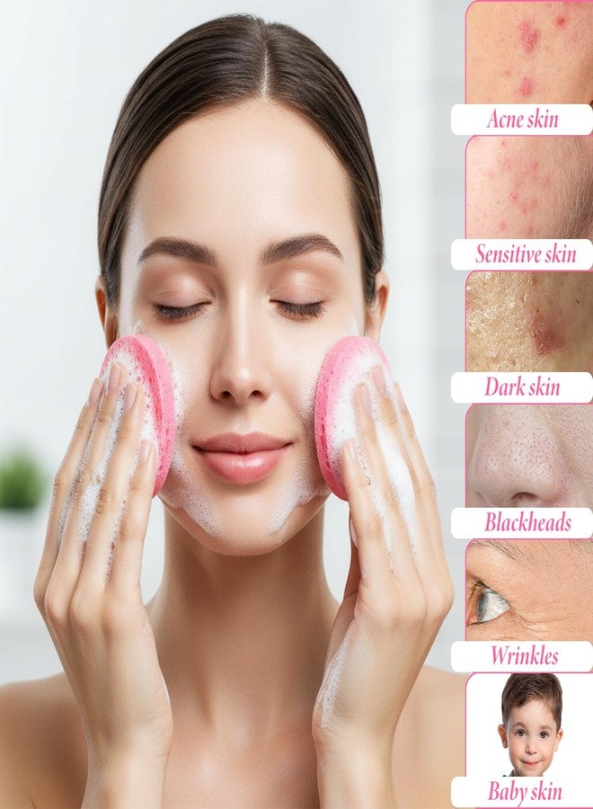 IANFAN 300 Count Compressed Facial Sponges for Cleansing, Disposable Face Sponge for Estheticians, Travel Face Sponge for Facial Spa Exfoliating Makeup Mask Removal, Pink - Image 5