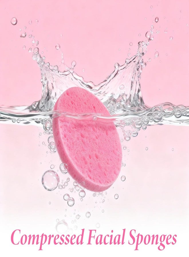 IANFAN 300 Count Compressed Facial Sponges for Cleansing, Disposable Face Sponge for Estheticians, Travel Face Sponge for Facial Spa Exfoliating Makeup Mask Removal, Pink - Image 3