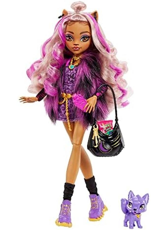 Mattel Games Monster High Doll Frankie Stein With Pet Blue And Black Streaked Hair - Image 2