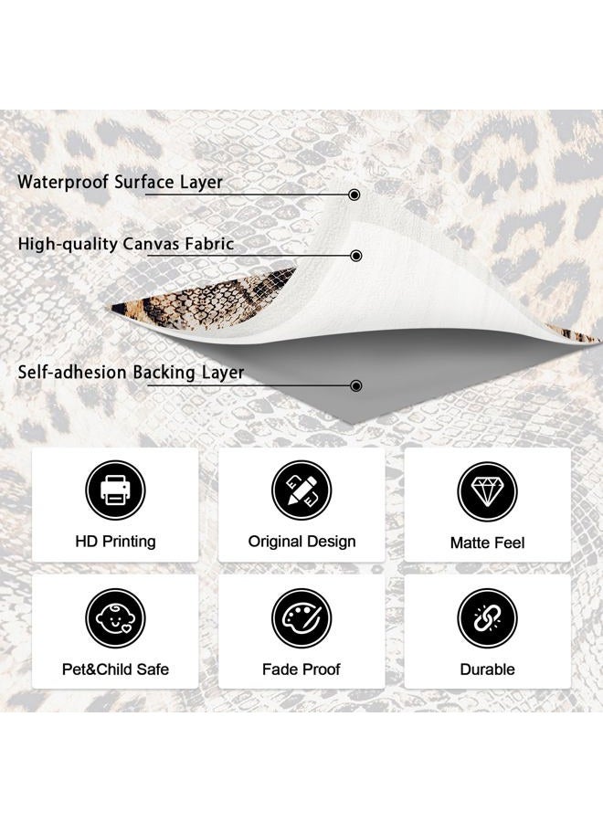 Zeeko Snake Pattern Wall Mural Peel and Stick 144" W x 100" H Animal Texture Self-Adhesive Wallpaper Removable Wall Decal Wall Sticker Home Decor for Living Room Bedroom - Image 5