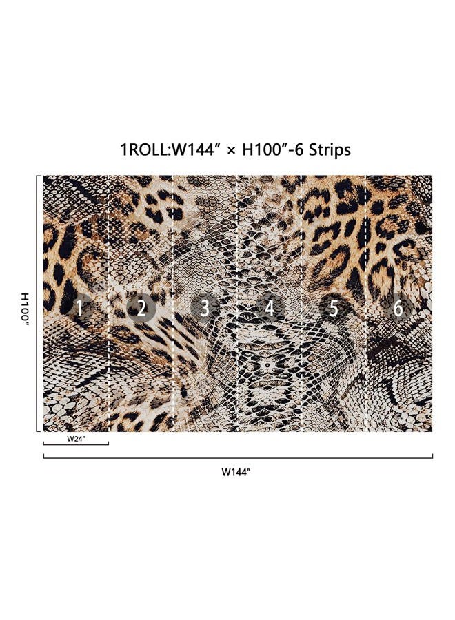 Zeeko Snake Pattern Wall Mural Peel and Stick 144" W x 100" H Animal Texture Self-Adhesive Wallpaper Removable Wall Decal Wall Sticker Home Decor for Living Room Bedroom - Image 2
