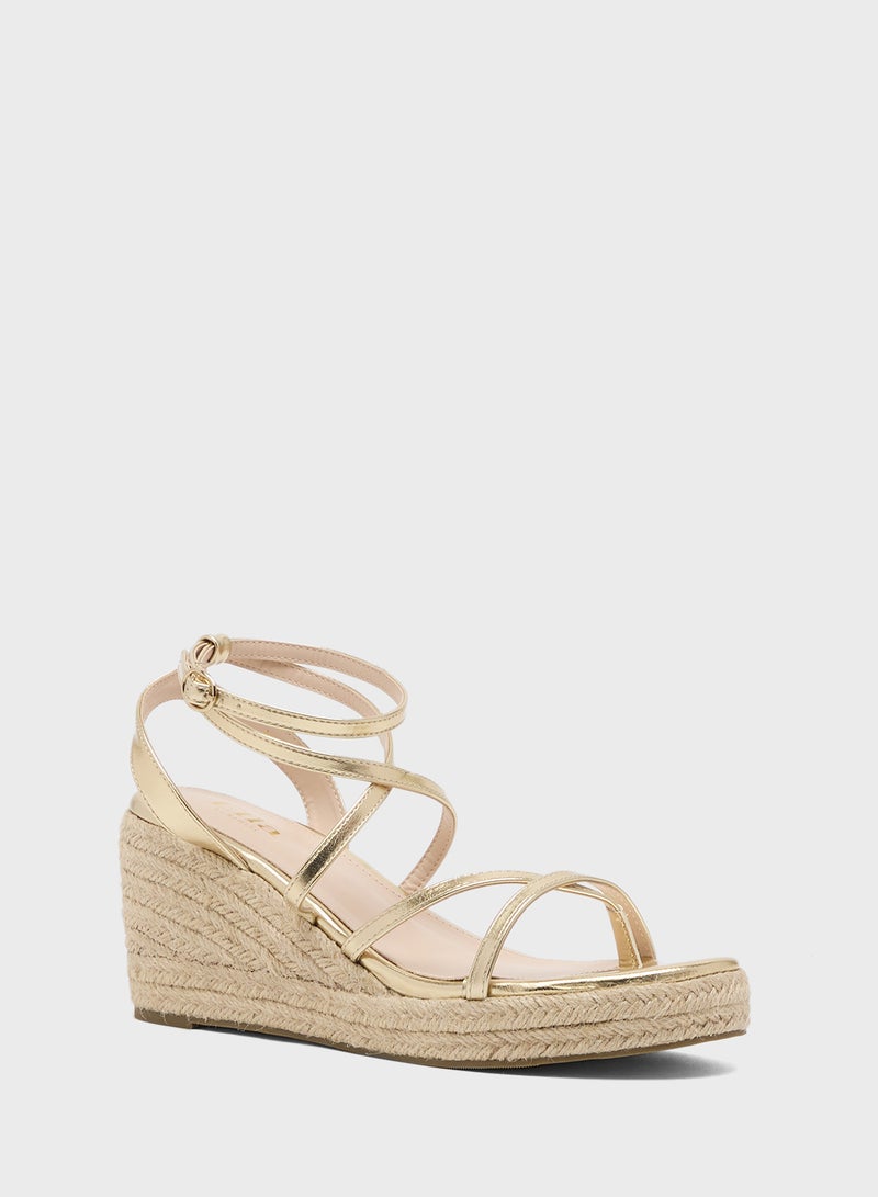 ELLA Multi-Strap Mid Wedge Sandal - Image 3