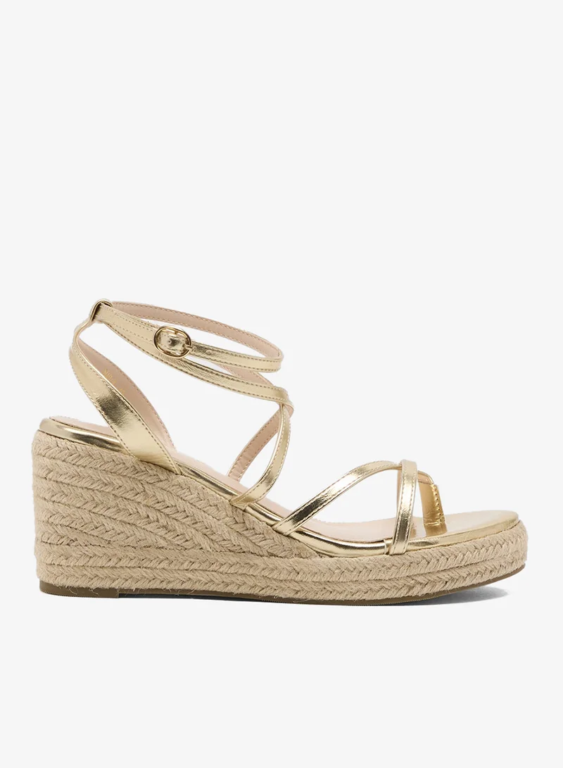 ELLA Multi-Strap Mid Wedge Sandal