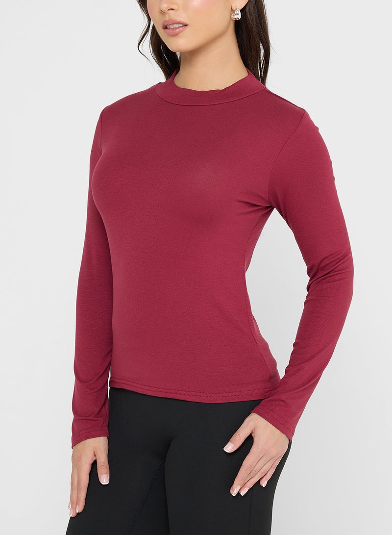 جينجر بيسيكس بلوزة بأكمام طويلة ورقبة عالية - Image 3