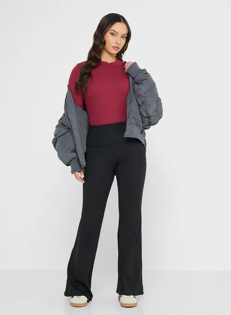 Ginger Basics High Neck Long Sleeves Top