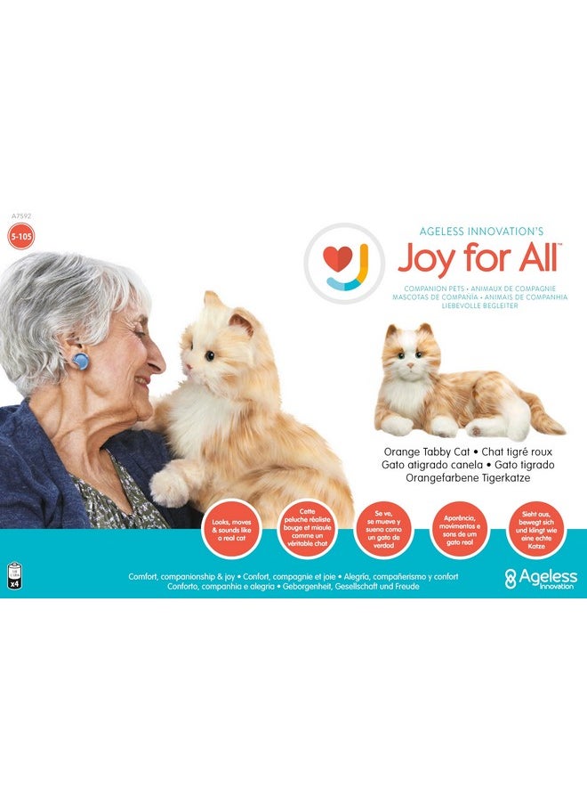 Joy for All - Orange Tabby Cat - Interactive Companion Pets - Realistic & Lifelike  - Image 2