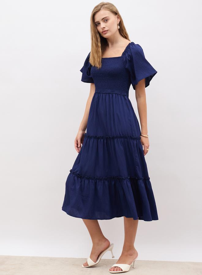 Styli Tiered Navy Dress - Image 3