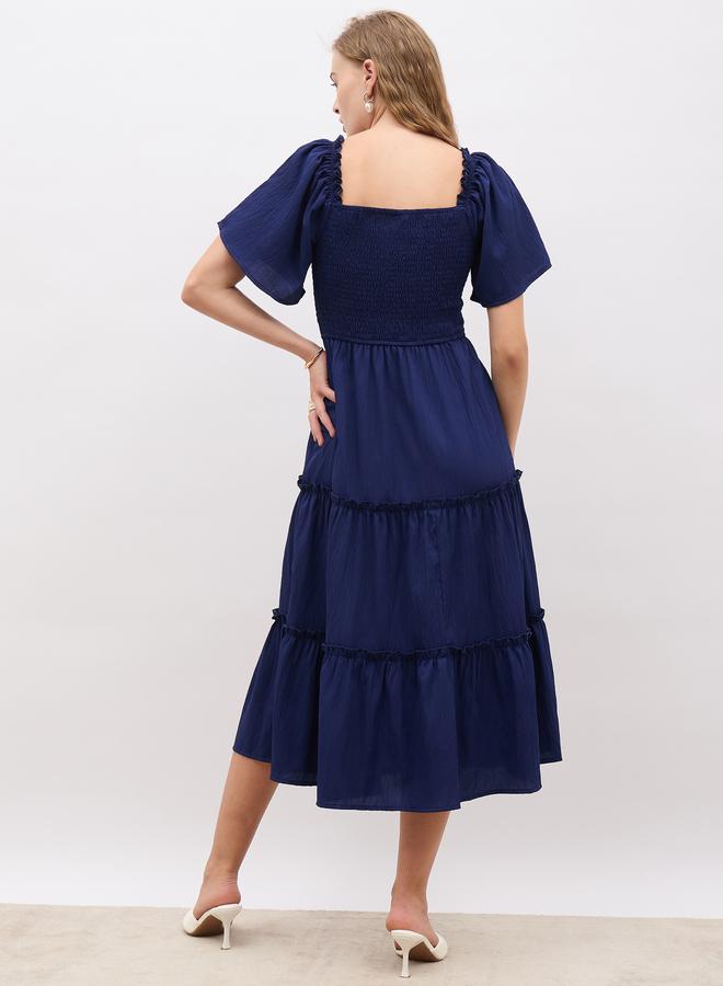 Styli Tiered Navy Dress - Image 5