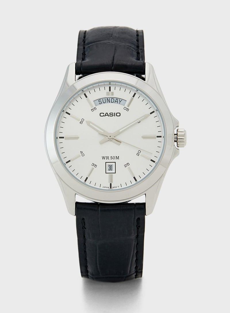 CASIO Classic Leather Strap Analog Watch - Image 1