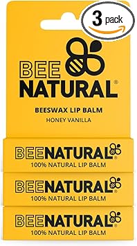 Bee Natural 100 Natural Moisturising Lip Balm Honey Vanilla Pack of 3