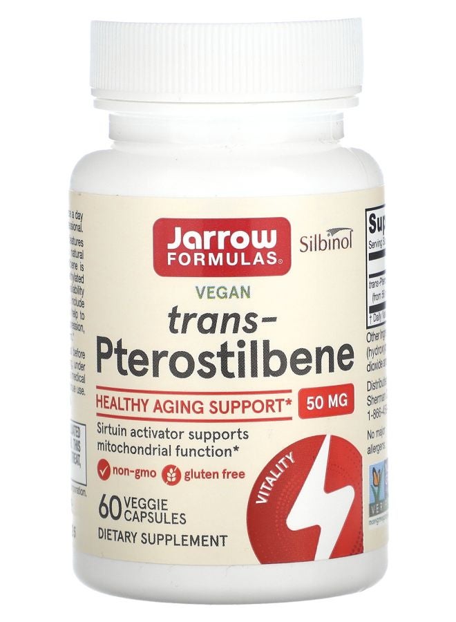 jarrow formulas Trans-Pterostilbene 50 mg 60 Veggie Capsules