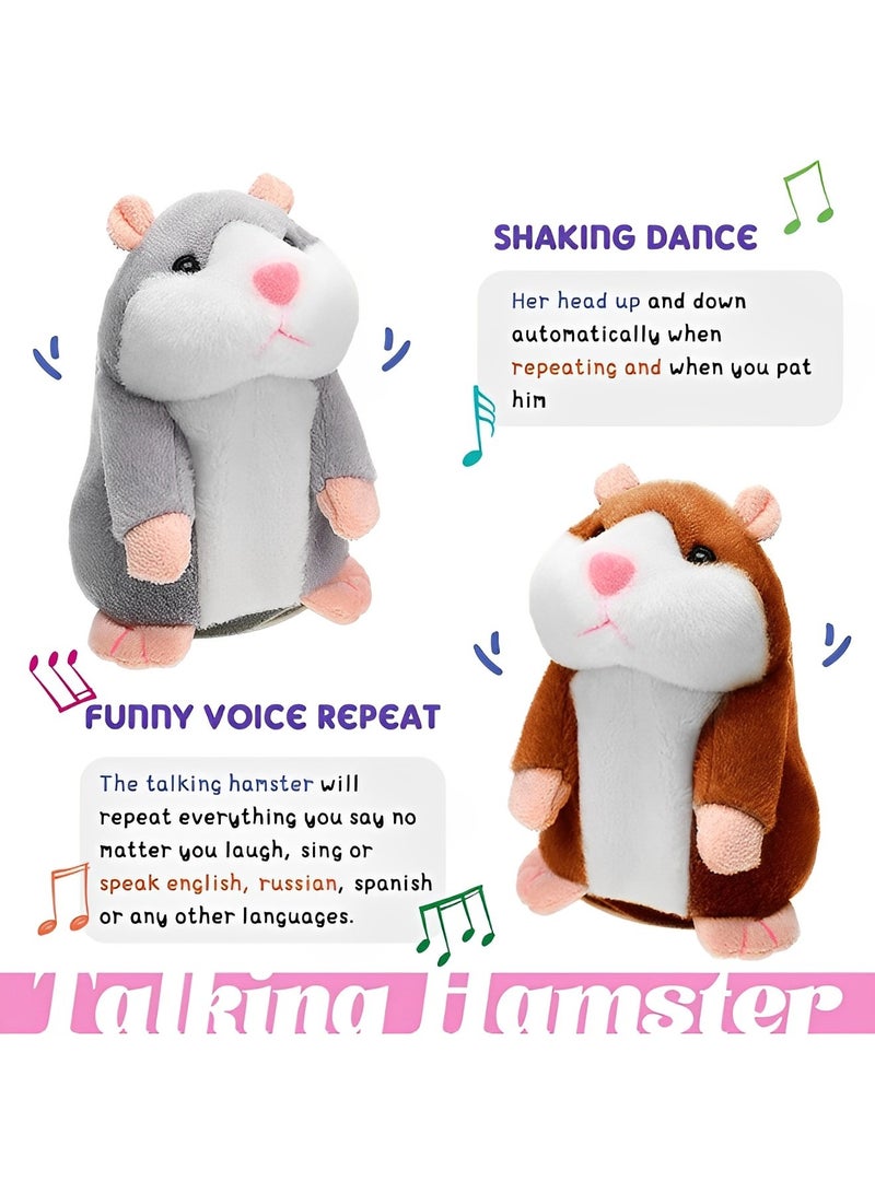 REOCLE Kids Toddler Toys Talking Hamster Repeats What You Say Interactive Plush Repeating Toy Perfect Birthday Gifts for Boys Girls - Image 5