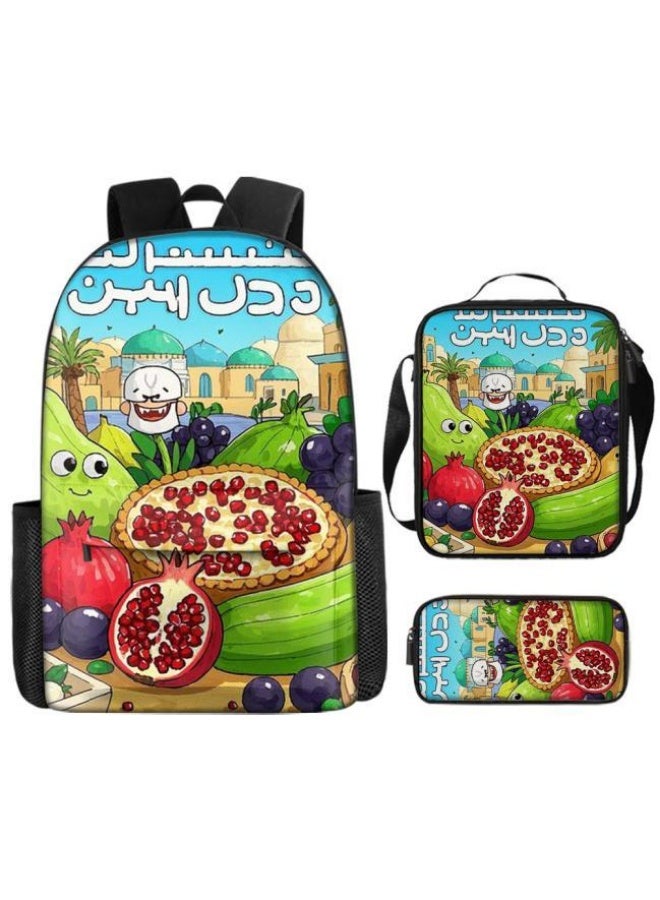 The latest universal cartoon new three-piece schoolbag (for students, teenagers, children) - 279