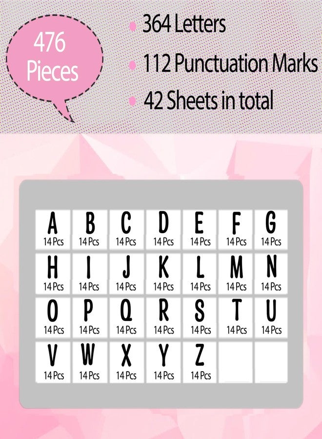 Bemeol 4 Inch Letter Stickers 42 Sheets Large Alphabet Letter Stickers Self Adhesive Stick on Letters for Bulletin Boards Classroom Home Decor(Multicolor) - Image 3