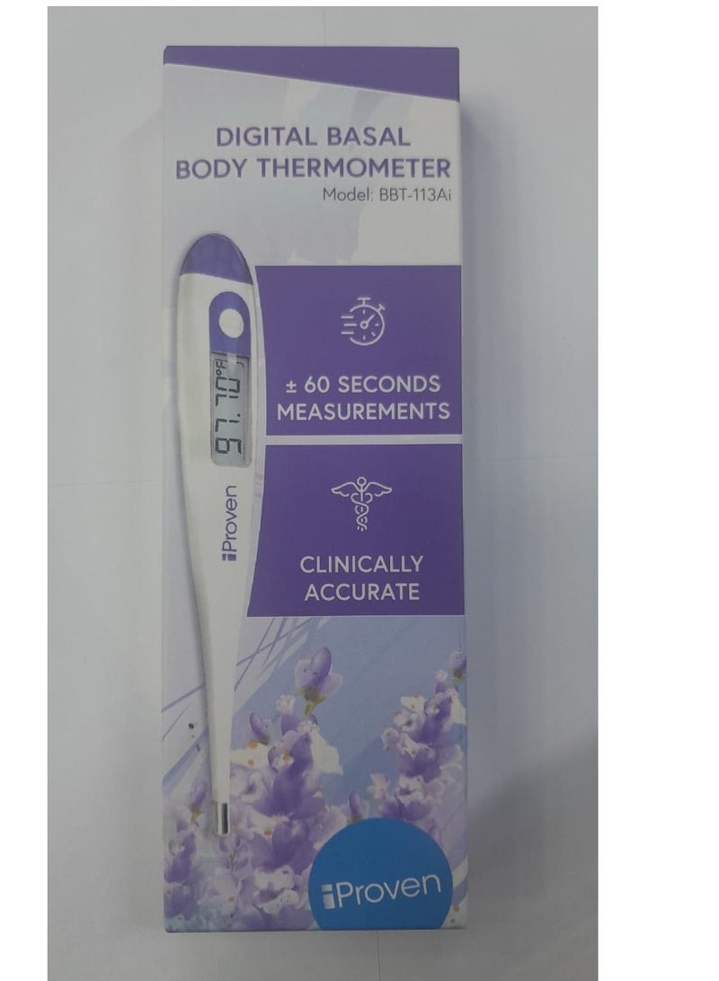 iProven Digital Basal Body Thermometer 1/100th Degree High Precision - Image 1
