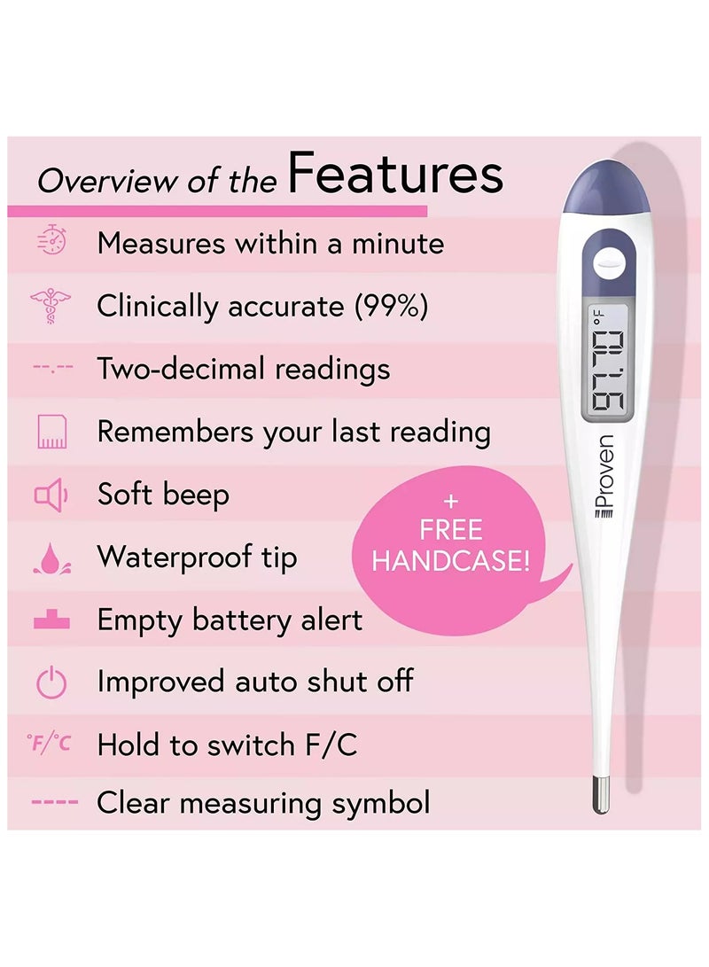 iProven Digital Basal Body Thermometer 1/100th Degree High Precision - Image 3