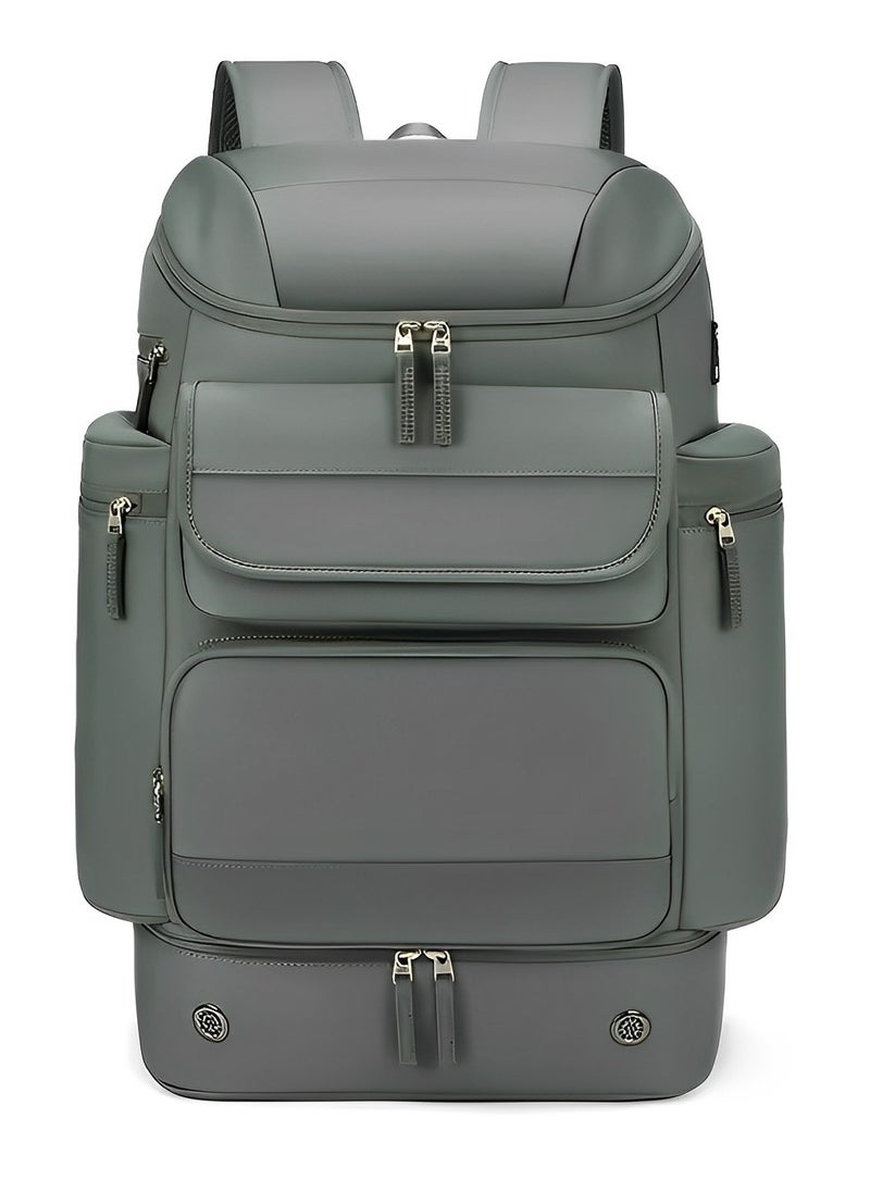 Skycare - Skycare 45L Business Travel Backpack, Expandable Waterproof Laptop Bag with Independent Shoe Compartment, USB Charging Port, Anti-Theft Pocket, and Thermal Side Pockets - Image 1