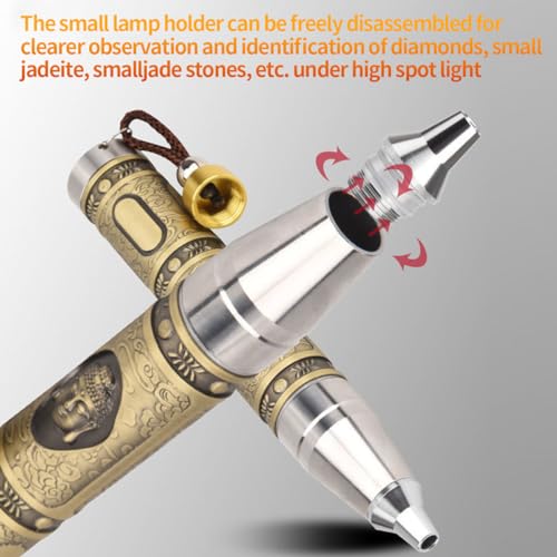 YZYOE Rechargeable Three LEDs Expert Jade Appraisal Flashlight,Jewelry Appraisal Gemstones Diamond, White and Yellow Light and 365NM Ultraviolet Lamp. - Image 4