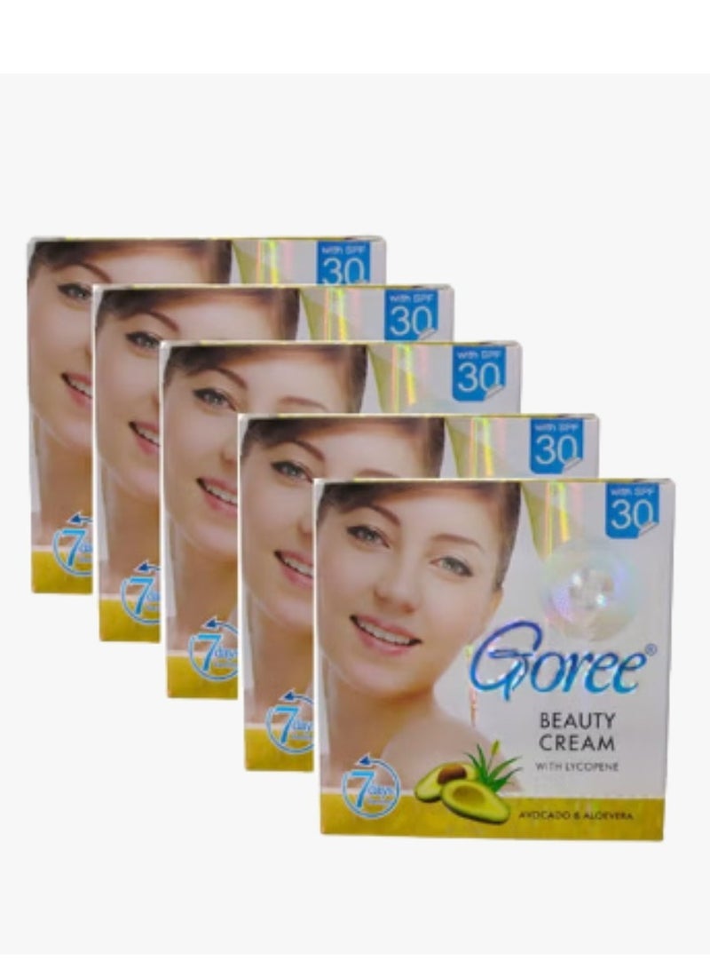 Generic Set of 5 White Lycopene Beauty Cream 150g 