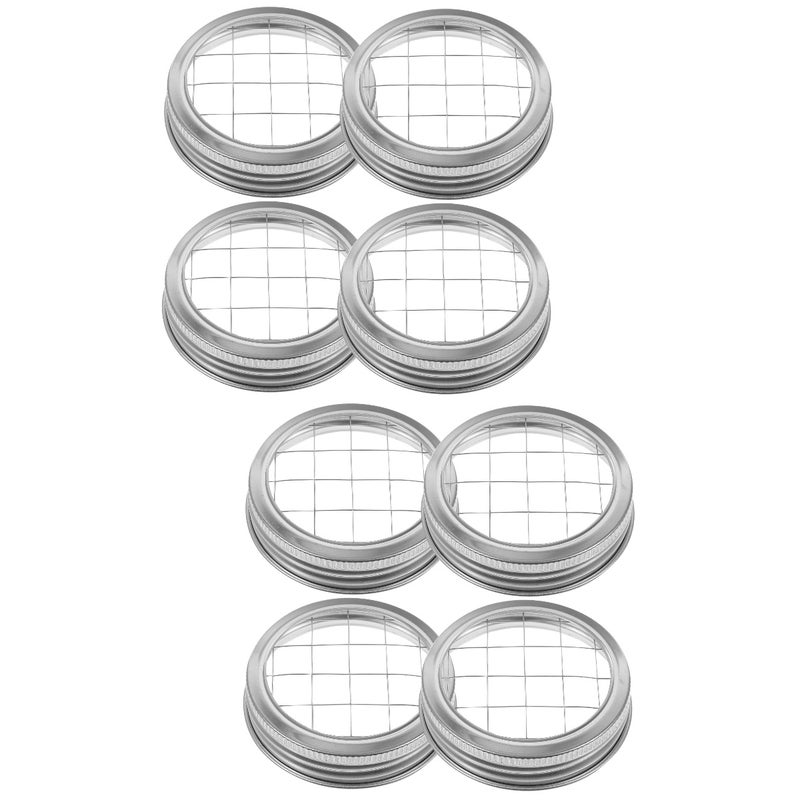 8 pcs Flower Jar Lids Canning Jars Stainless Steel Flower Lids - Image 1