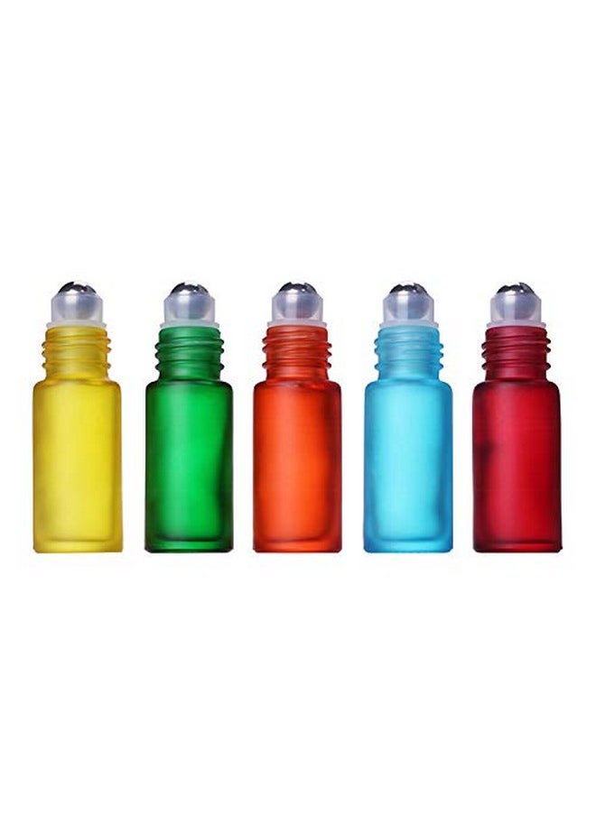 8Pcs 5Ml Colorful Frosted Roll On Bottles Glass Roller Ball For Essential Oils Refillable Massage Roller Bottles With Stainless Steel Ball Empty Containers For Aromatherapy+1Pcs Dropper - pzsku/ZC7D64DC0B518E50D667BZ/45/_/1730727272/62aedfab-bd30-4d06-a4d1-ab2e1644e520