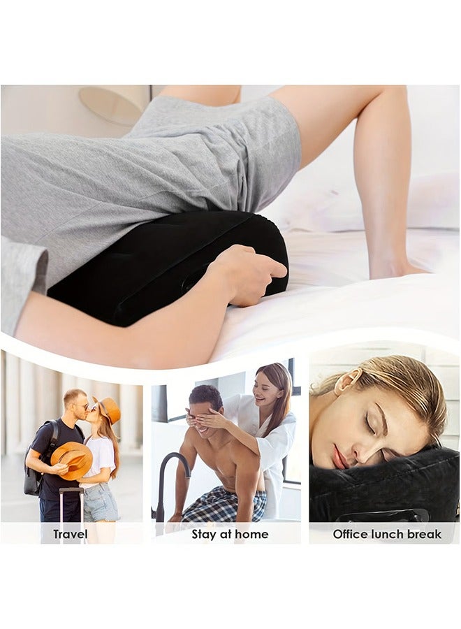 S-Color Inflatable Bed Wedge Pillow for Leg Elevation & Post-Surgery Recovery - Portable, Quick - Inflating with Handles - Image 2