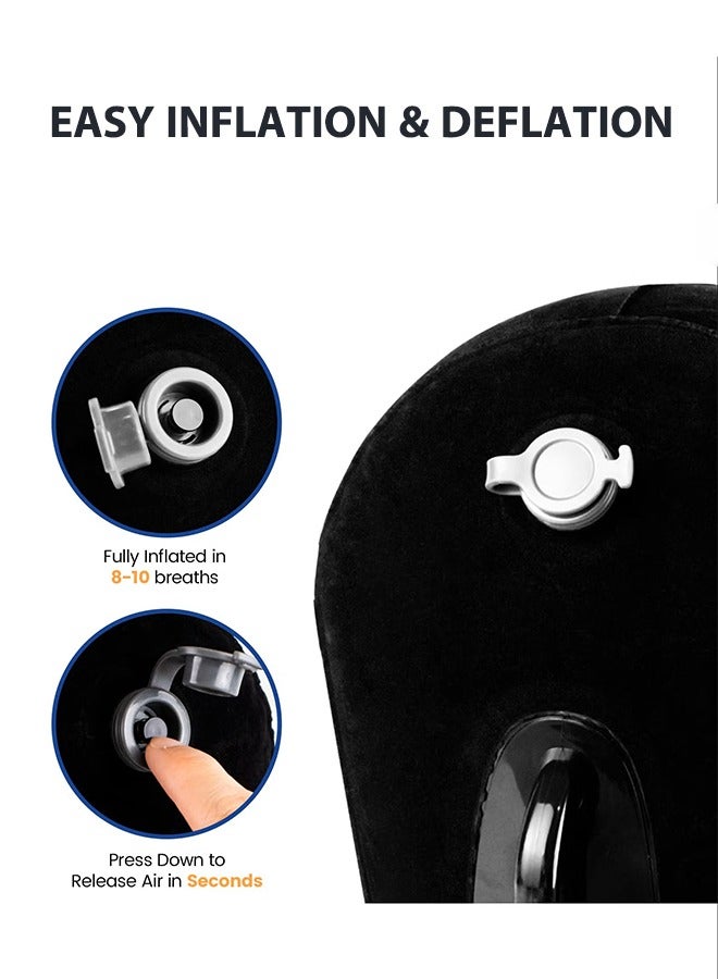 S-Color Inflatable Bed Wedge Pillow for Leg Elevation & Post-Surgery Recovery - Portable, Quick - Inflating with Handles - Image 5