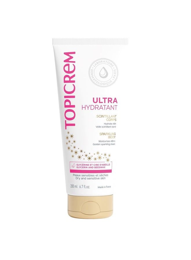 Topicrem حليب الجسم المتلألئ المرطب الفائق من توبكريم 200 مل - Image 1