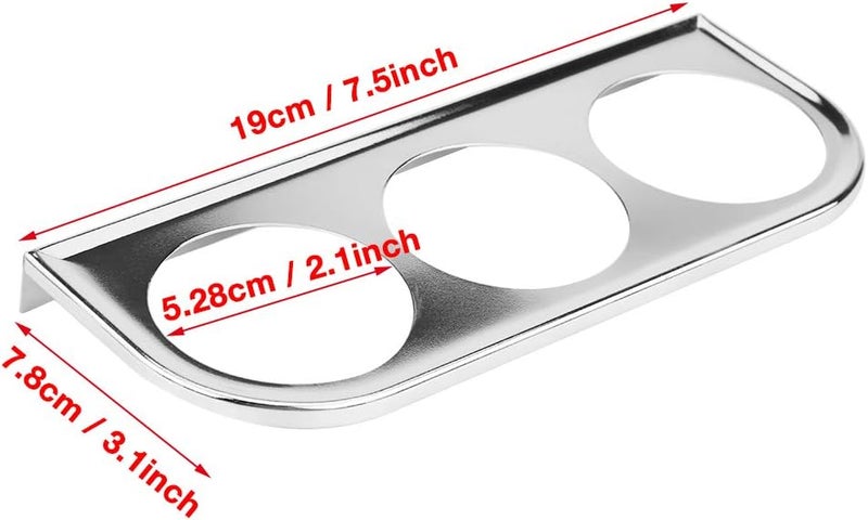52mm 2 Inch Universal Gauge Holder Bracket, Multi Hole, Black, Plastic Construction - Durable and Reliable, Eye Level Mounting, Compatible with Auto, Truck, Boat, Motorcycle (Electroplated) - Image 5