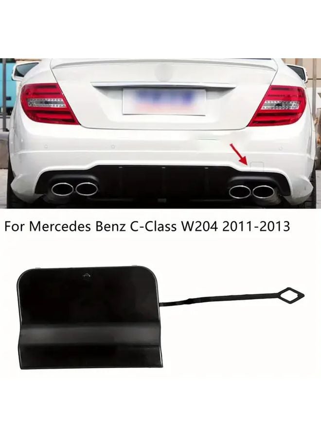 Black Plastic Rear Bumper Tow Hook Cover For Mercedes Benz C Class W204 2011 2013 - Image 2
