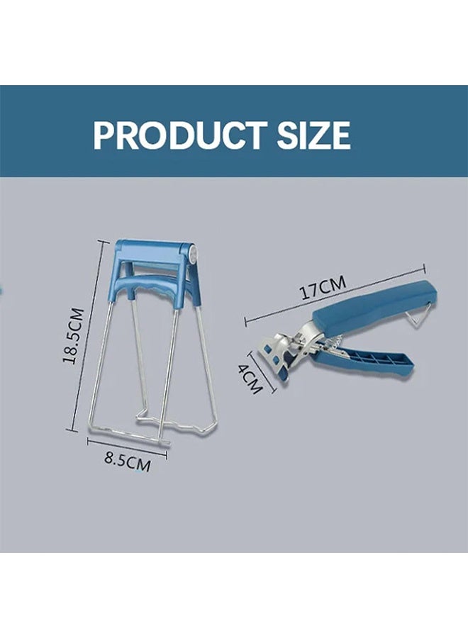 إم إكس إن مقبض للسخان، مشبك مقاوم للحروق، مشبك متعدد الأغراض لحامل الأوعية المقاوم للحروق للمطبخ (أزرق). - Image 2