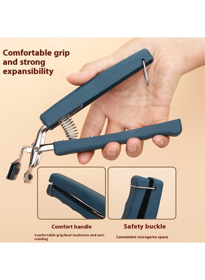 إم إكس إن مقبض للسخان، مشبك مقاوم للحروق، مشبك متعدد الأغراض لحامل الأوعية المقاوم للحروق للمطبخ (أزرق). - Image 3