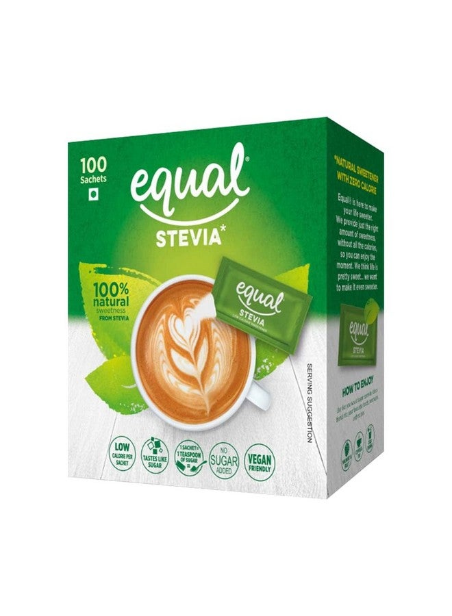 Equal Stevia 100% Natural Sweetener | Sugar Free | Diabetic Friendly | Vegan Friendly | 100 Sachet | Pack Of 1 - Image 1