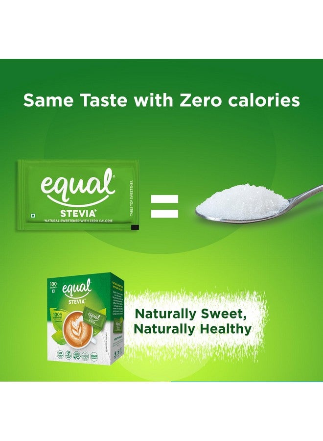 Equal Stevia 100% Natural Sweetener | Sugar Free | Diabetic Friendly | Vegan Friendly | 100 Sachet | Pack Of 1 - Image 4