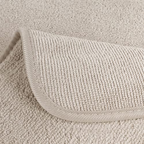 POLYTE Premium Lint Free Microfiber Washcloth Face Towel, 13 x 13 in, Set of 6 (Beige) - Image 2