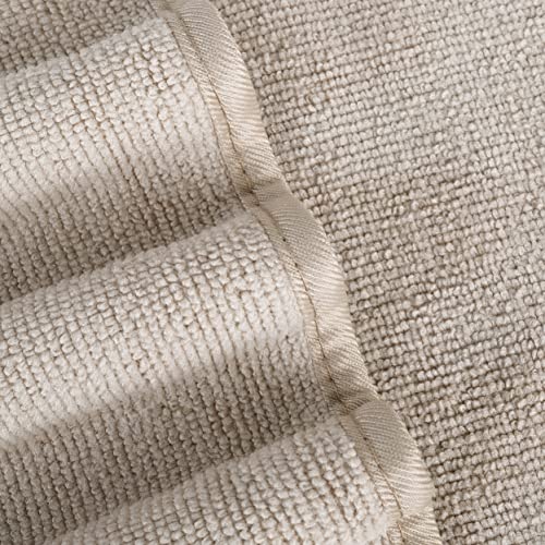 POLYTE Premium Lint Free Microfiber Washcloth Face Towel, 13 x 13 in, Set of 6 (Beige) - Image 4