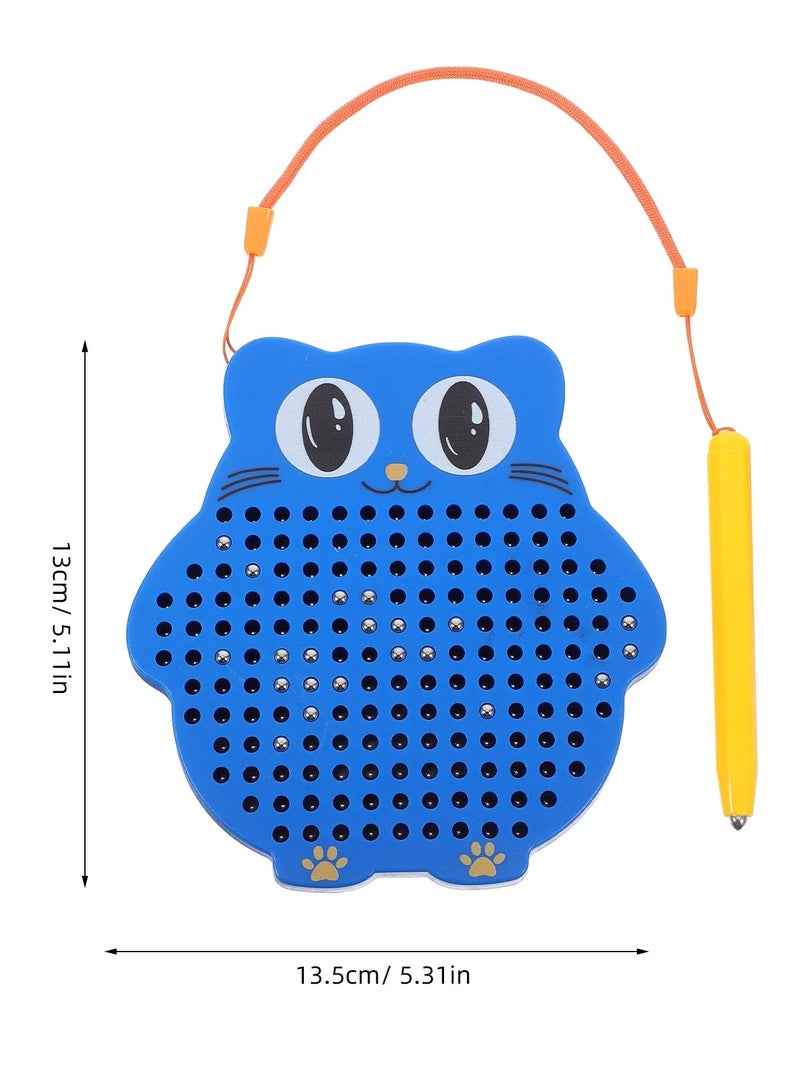 لوحة رسم مغناطيسية للأطفال والصغار مزودة بخرز وقلم مغناطيسي - لعبة سفر مغناطيسية لأنشطة ركوب الطائرة والسيارة للأطفال - Image 2