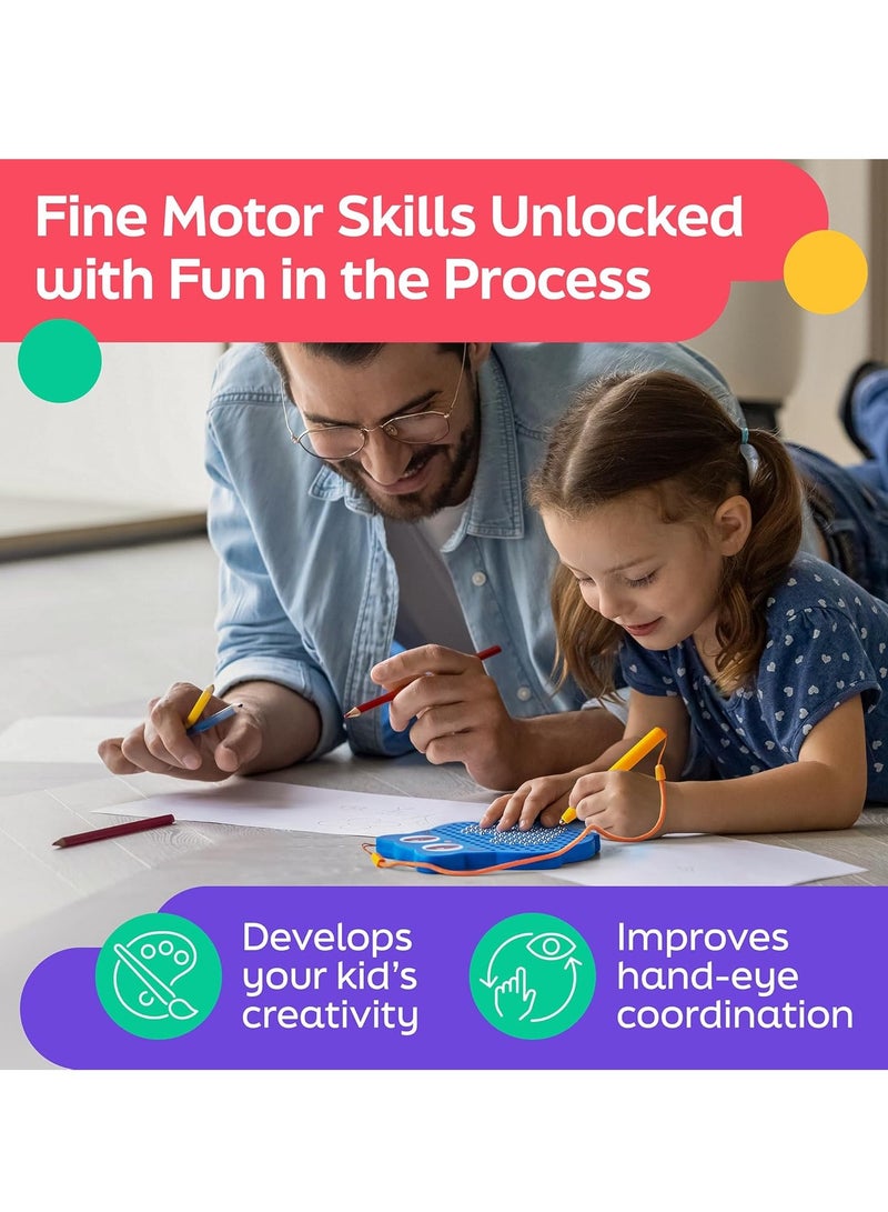 لوحة رسم مغناطيسية للأطفال والصغار مزودة بخرز وقلم مغناطيسي - لعبة سفر مغناطيسية لأنشطة ركوب الطائرة والسيارة للأطفال - Image 4