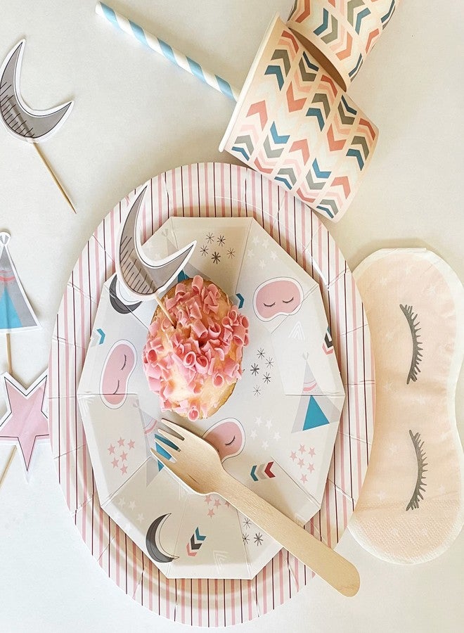 Pooka Sleepover Toppers (Set of 12) | Sleepover Cupcake Toppers Picks |Slumber Party Supplies |Slumber Party Accessories |Teepee Party Decorations - Image 3