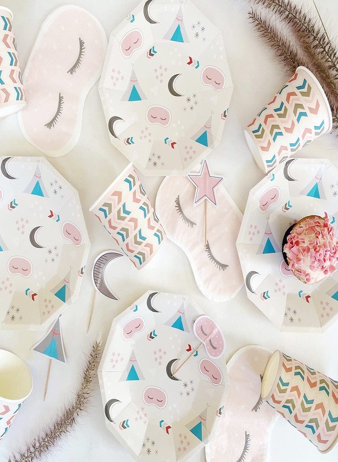 Pooka Sleepover Toppers (Set of 12) | Sleepover Cupcake Toppers Picks |Slumber Party Supplies |Slumber Party Accessories |Teepee Party Decorations - Image 4