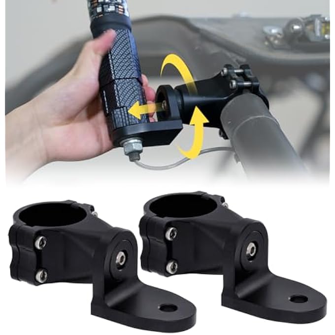 rayihni Heavy-Duty UTV Whip Mount for Off-Road - CNC 6061 Aluminium Alloy - Quick Adjustable 360 Rotating Flag Holder - Compatible with Polaris RZR XP Can-Am x3,1.75" to 2" Cage ATV Accessories - Image 1