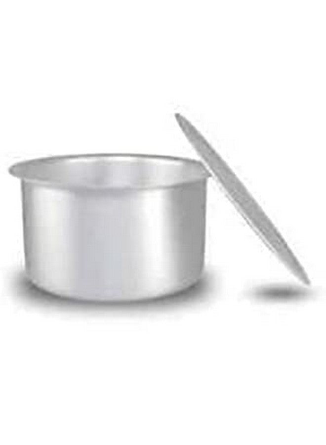 Sonanshi Sonanshi Polished Aluminium Patila/Bhagona/Tapeli/Handi/Pot With Lid (6 Litre), Silver  - Image 1