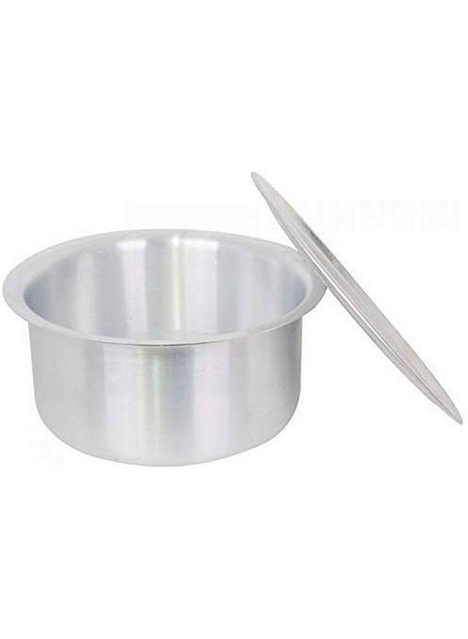 Sonanshi Sonanshi Polished Aluminium Patila/Bhagona/Tapeli/Handi/Pot With Lid (6 Litre), Silver  - Image 5