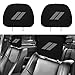 YOSRTER Headrest Covers for Dodge Charger Challenger Durango Accessories Soft Black Fabric Head Rest Cover Universal Fit to All CarTruck Models 2 PackGray Trim - Image 2