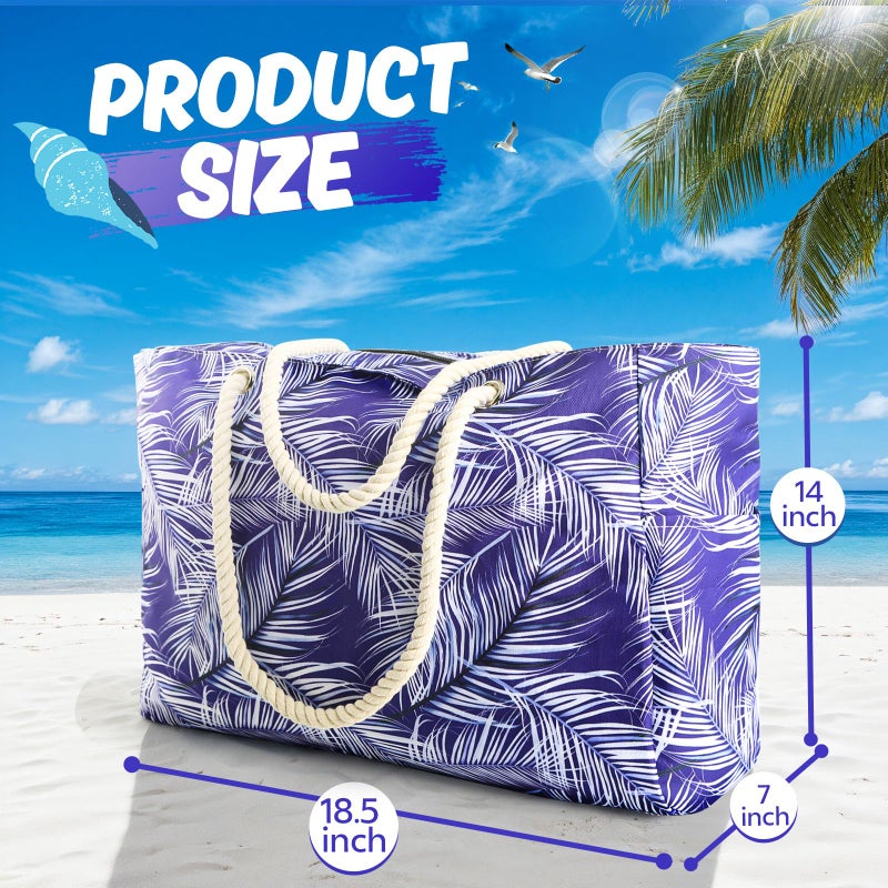 SRISE Large Beach Bag for Women & Men, Beach Bags Waterproof Sandproof, Travel Tote Bag, Swim Pool Bag for Family Outdoor - Image 4