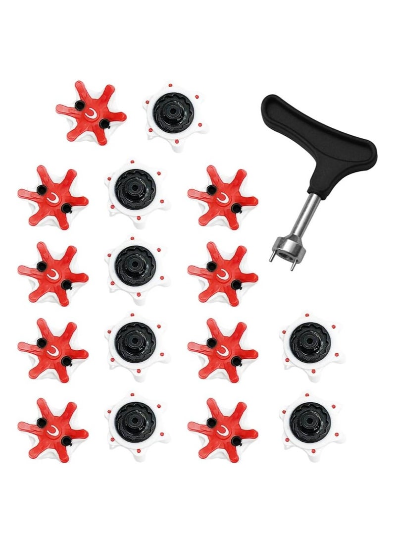 SYOSI - Golf Spikes Replacements, Golf Shoe Spikes, Golf Shoe Studs for Golf Shoe Accessories, Durable Golf Shoe Studs, Ideal for Enhanced Traction and Stability(16 Nails + 1 Nail Puller) - Image 1