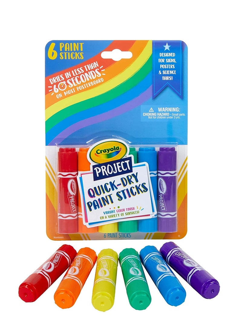 Crayola Project Quick Dry Paint Sticks 6ct - Image 2