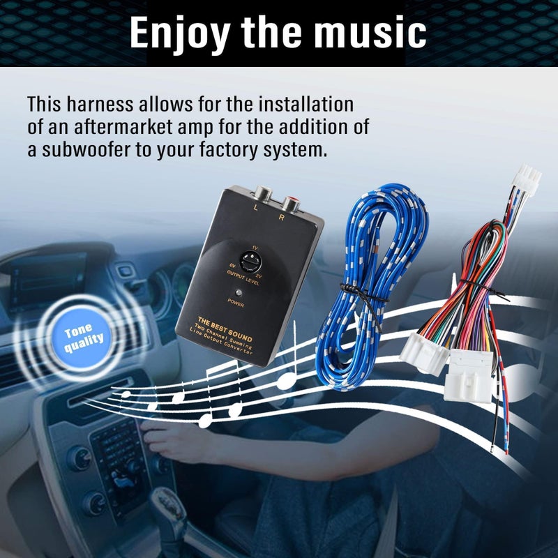 NuIth Add an AMP Amplifier Adapter Interface for Select 2007-2019 Nissan, 2008-2013 Infiniti G37, 2008-2015 Subaru to OEM Car Radio System 2 Channel RCA Output Converter Non Bose System - Image 5